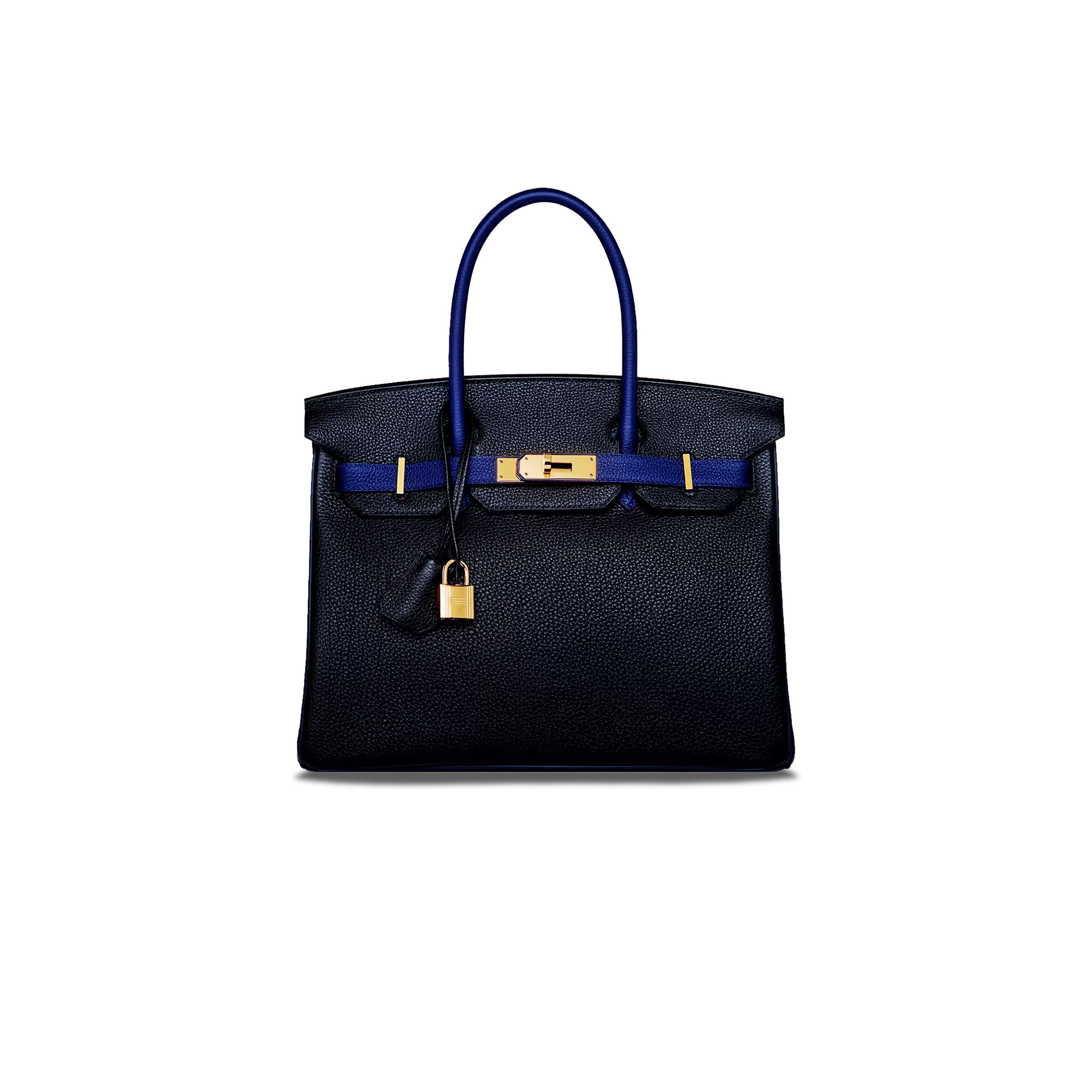 HERMÈS MASTER BIRKIN 35 EPSOM MIDNIGHT BLUE AND ELECTRIC BLUE WITH GOLD BUCKLE BAG H028369CK09 (35*28*18cm)